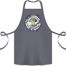 Torn Belize Flag Belizean Day Football Cotton Apron 100% Organic Steel