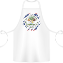 Torn Belize Flag Belizean Day Football Cotton Apron 100% Organic White