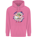 Torn Belize Flag Belizean Day Football Mens 80% Cotton Hoodie Azelea