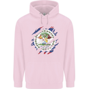 Torn Belize Flag Belizean Day Football Mens 80% Cotton Hoodie Light Pink