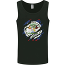 Torn Belize Flag Belizean Day Football Mens Vest Tank Top Black