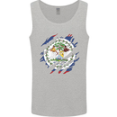 Torn Belize Flag Belizean Day Football Mens Vest Tank Top Sports Grey