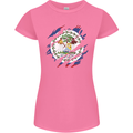 Torn Belize Flag Belizean Day Football Womens Petite Cut T-Shirt Azalea