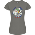 Torn Belize Flag Belizean Day Football Womens Petite Cut T-Shirt Charcoal