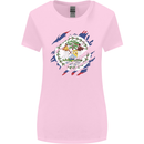 Torn Belize Flag Belizean Day Football Womens Wider Cut T-Shirt Light Pink
