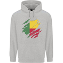 Torn Benin Flag Beninese Day Football Childrens Kids Hoodie Sports Grey