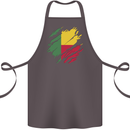 Torn Benin Flag Beninese Day Football Cotton Apron 100% Organic Dark Grey