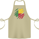 Torn Benin Flag Beninese Day Football Cotton Apron 100% Organic Khaki