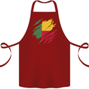 Torn Benin Flag Beninese Day Football Cotton Apron 100% Organic Maroon