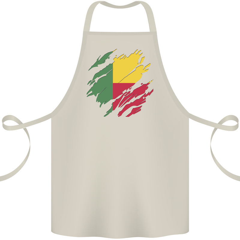 Torn Benin Flag Beninese Day Football Cotton Apron 100% Organic Natural