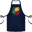 Torn Benin Flag Beninese Day Football Cotton Apron 100% Organic Navy Blue