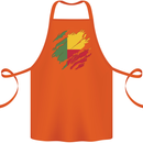 Torn Benin Flag Beninese Day Football Cotton Apron 100% Organic Orange