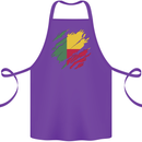 Torn Benin Flag Beninese Day Football Cotton Apron 100% Organic Purple