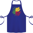 Torn Benin Flag Beninese Day Football Cotton Apron 100% Organic Royal Blue