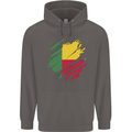 Torn Benin Flag Beninese Day Football Mens 80% Cotton Hoodie Charcoal