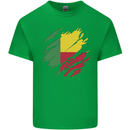 Torn Benin Flag Beninese Day Football Mens Cotton T-Shirt Tee Top Irish Green
