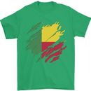 Torn Benin Flag Beninese Day Football Mens T-Shirt 100% Cotton Irish Green