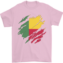 Torn Benin Flag Beninese Day Football Mens T-Shirt 100% Cotton Light Pink