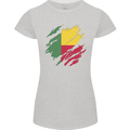 Torn Benin Flag Beninese Day Football Womens Petite Cut T-Shirt Sports Grey