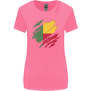 Torn Benin Flag Beninese Day Football Womens Wider Cut T-Shirt Azalea