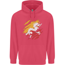 Torn Bhutan Flag Bhutanese Day Football Childrens Kids Hoodie Heliconia