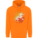 Torn Bhutan Flag Bhutanese Day Football Childrens Kids Hoodie Orange