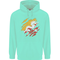 Torn Bhutan Flag Bhutanese Day Football Childrens Kids Hoodie Peppermint