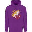 Torn Bhutan Flag Bhutanese Day Football Childrens Kids Hoodie Purple