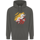 Torn Bhutan Flag Bhutanese Day Football Childrens Kids Hoodie Storm Grey