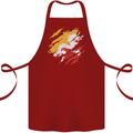 Torn Bhutan Flag Bhutanese Day Football Cotton Apron 100% Organic Maroon
