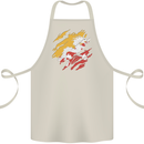 Torn Bhutan Flag Bhutanese Day Football Cotton Apron 100% Organic Natural