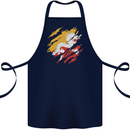 Torn Bhutan Flag Bhutanese Day Football Cotton Apron 100% Organic Navy Blue