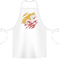Torn Bhutan Flag Bhutanese Day Football Cotton Apron 100% Organic White