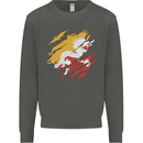 Torn Bhutan Flag Bhutanese Day Football Kids Sweatshirt Jumper Storm Grey
