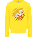 Torn Bhutan Flag Bhutanese Day Football Kids Sweatshirt Jumper Yellow