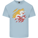 Torn Bhutan Flag Bhutanese Day Football Kids T-Shirt Childrens Light Blue