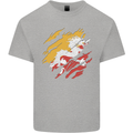 Torn Bhutan Flag Bhutanese Day Football Kids T-Shirt Childrens Sports Grey