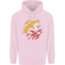 Torn Bhutan Flag Bhutanese Day Football Mens 80% Cotton Hoodie Light Pink