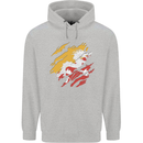Torn Bhutan Flag Bhutanese Day Football Mens 80% Cotton Hoodie Sports Grey