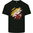 Torn Bhutan Flag Bhutanese Day Football Mens Cotton T-Shirt Tee Top Black