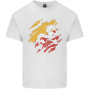 Torn Bhutan Flag Bhutanese Day Football Mens Cotton T-Shirt Tee Top White