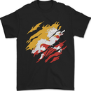 Torn Bhutan Flag Bhutanese Day Football Mens T-Shirt 100% Cotton Black
