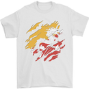 Torn Bhutan Flag Bhutanese Day Football Mens T-Shirt 100% Cotton White