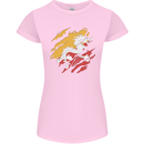 Torn Bhutan Flag Bhutanese Day Football Womens Petite Cut T-Shirt Light Pink