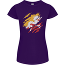 Torn Bhutan Flag Bhutanese Day Football Womens Petite Cut T-Shirt Purple