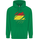 Torn Bolivia Flag Bolivian Day Football Childrens Kids Hoodie Irish Green