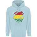 Torn Bolivia Flag Bolivian Day Football Childrens Kids Hoodie Light Blue