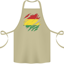 Torn Bolivia Flag Bolivian Day Football Cotton Apron 100% Organic Khaki