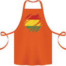 Torn Bolivia Flag Bolivian Day Football Cotton Apron 100% Organic Orange