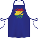 Torn Bolivia Flag Bolivian Day Football Cotton Apron 100% Organic Royal Blue